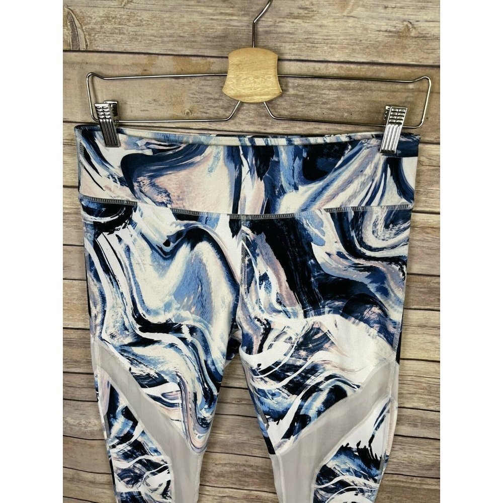Fabletics Medium Swirl Print Leggings Mesh Inserts - image 4